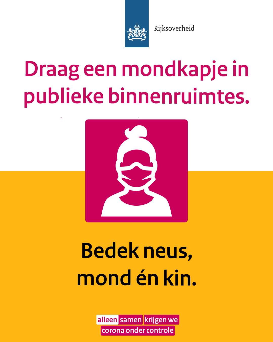 Mondkapje dragen weer verplicht