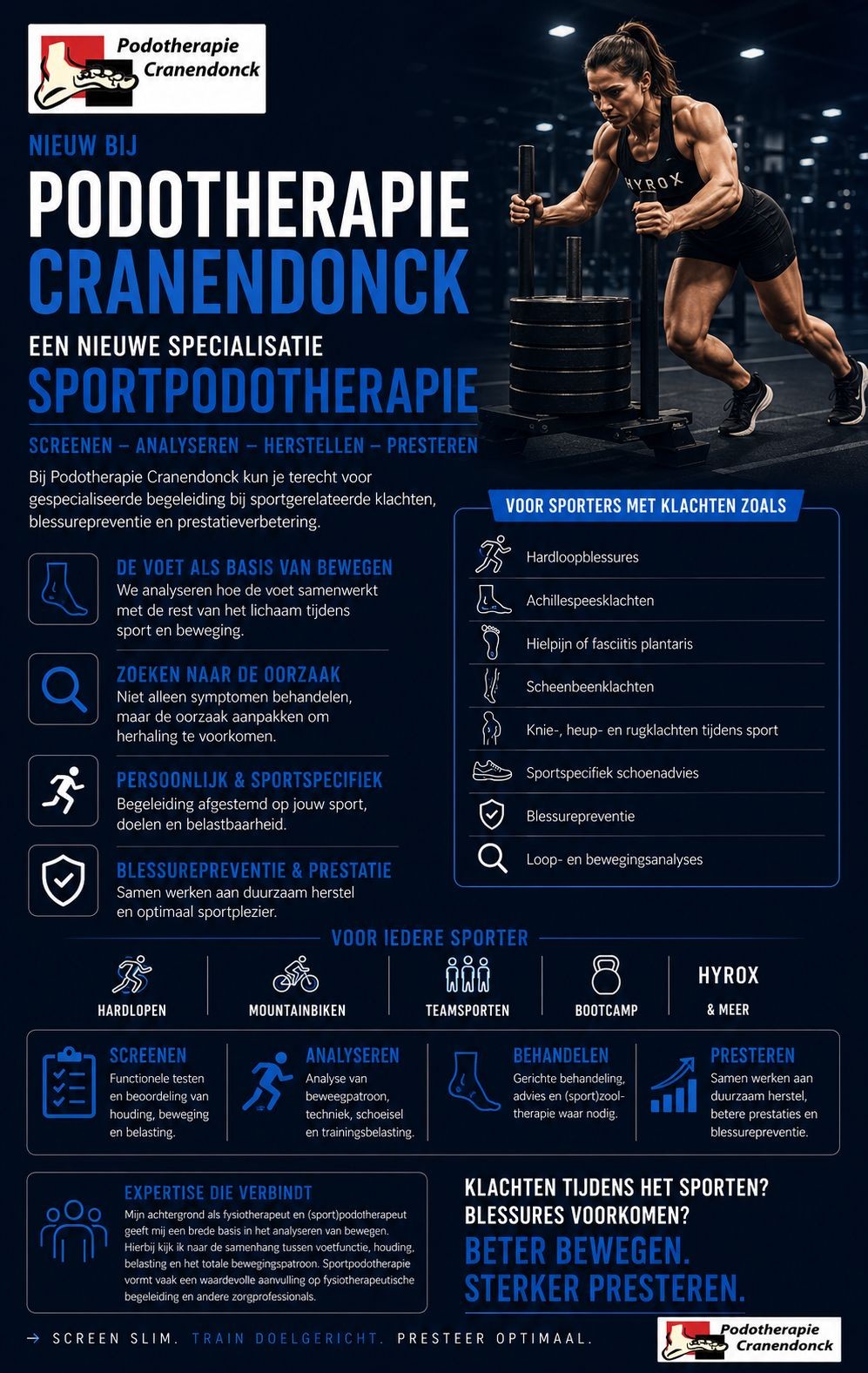 Sportpodotherapie: een nieuwe specialisatie binnen Podotherapie Cranendonck
